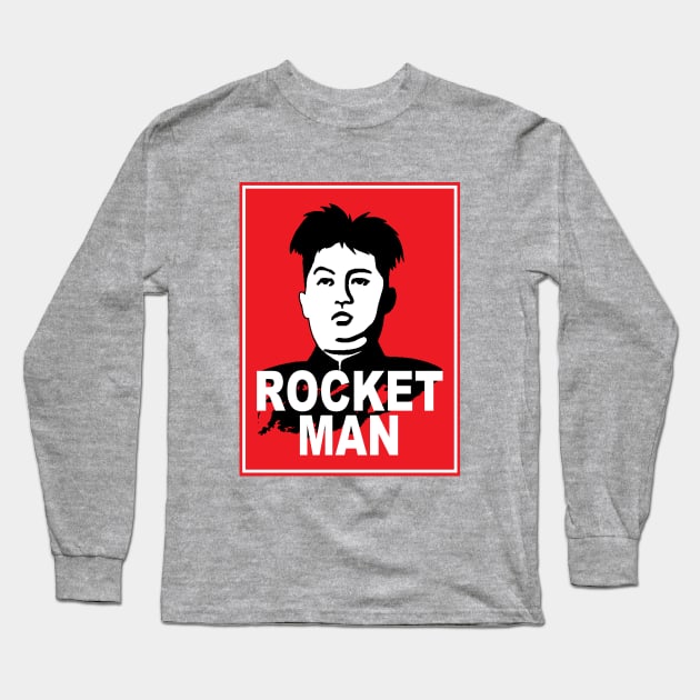 Rocket Man Kim Long Sleeve T-Shirt by Etopix